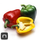 Gemüsepaprika in verschiedenen Farben